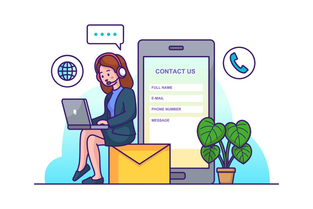 Contact us concept illustration
